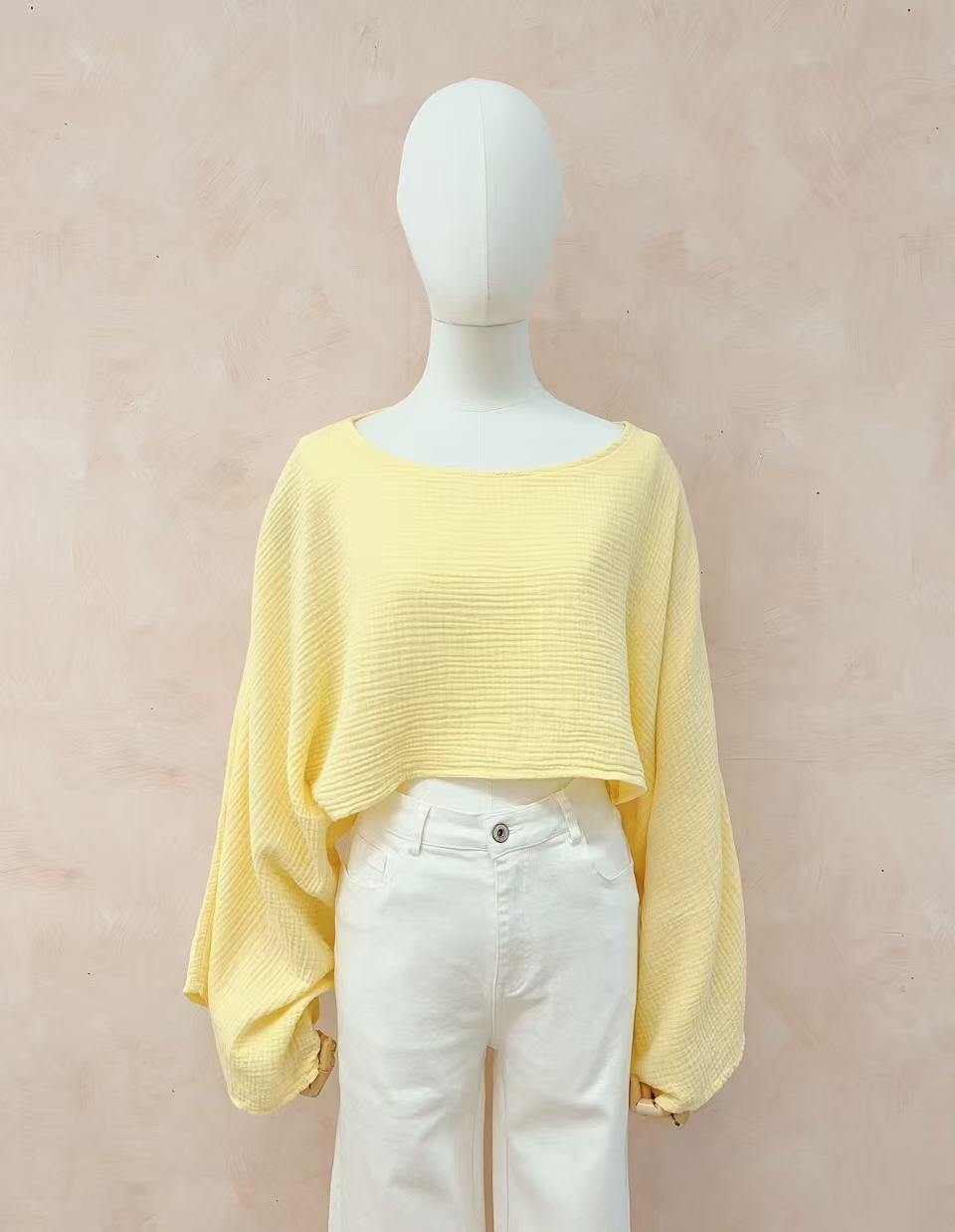 Grossiste LUMINE - Top oversize en gaz de coton
