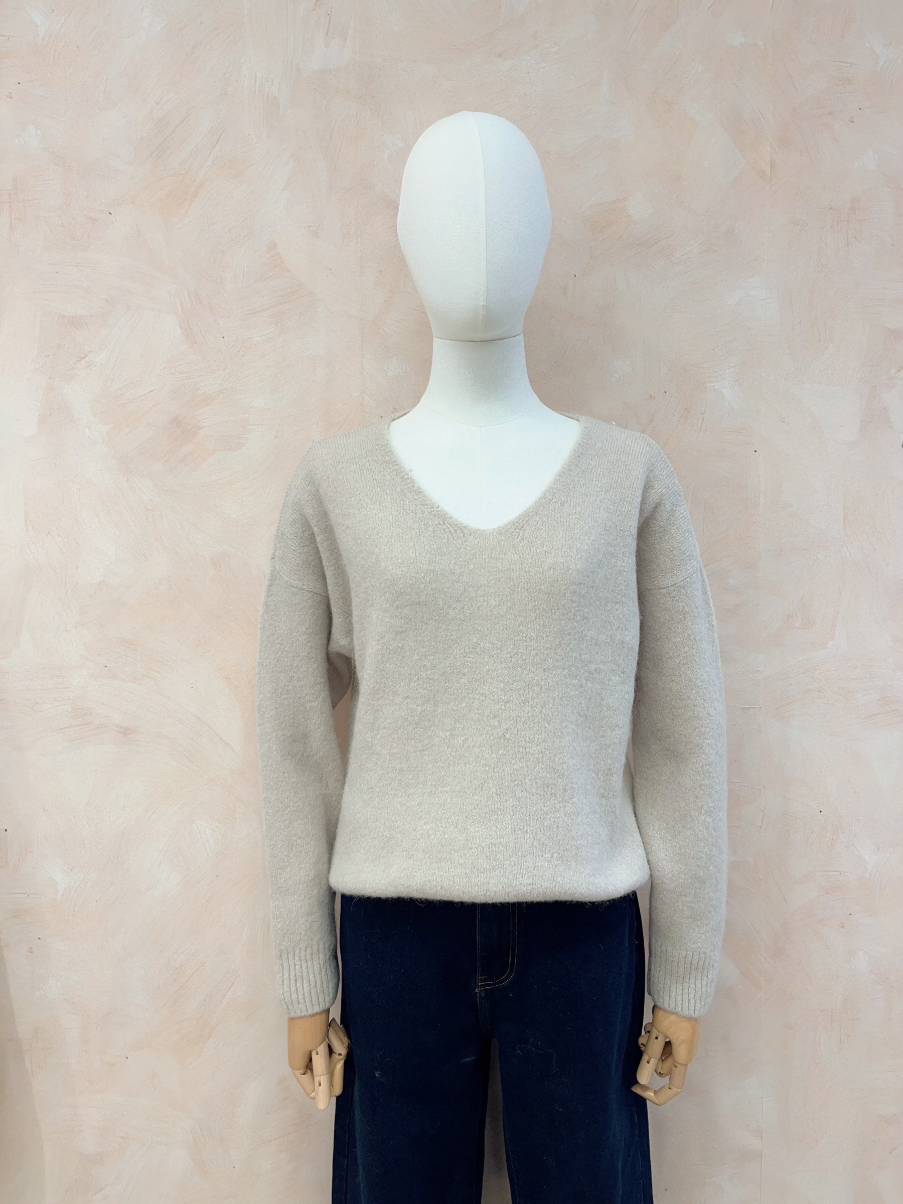 Grossiste LUMINE - Pull col v en alpaga