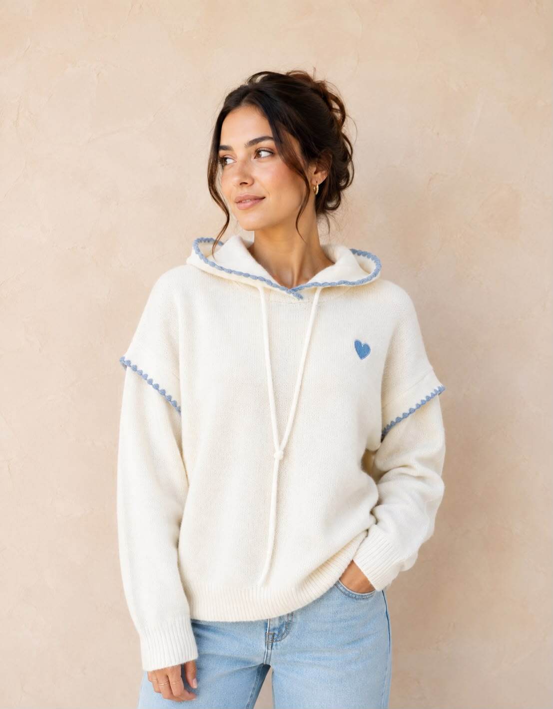 Grossiste LUMINE - Pull à capuche surpiqué
