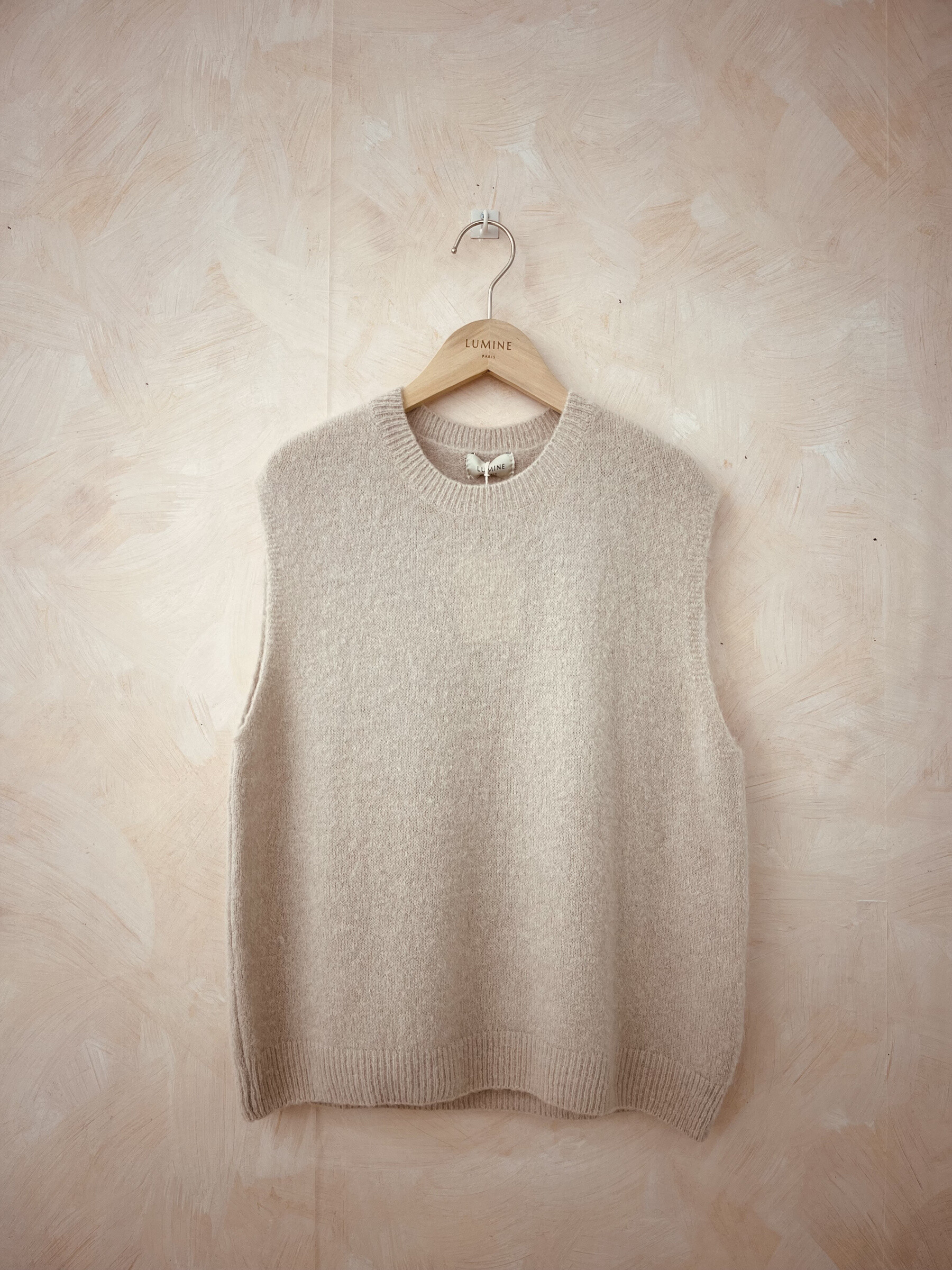 Grossiste LUMINE - Pull sans manche en alpaga sans manche