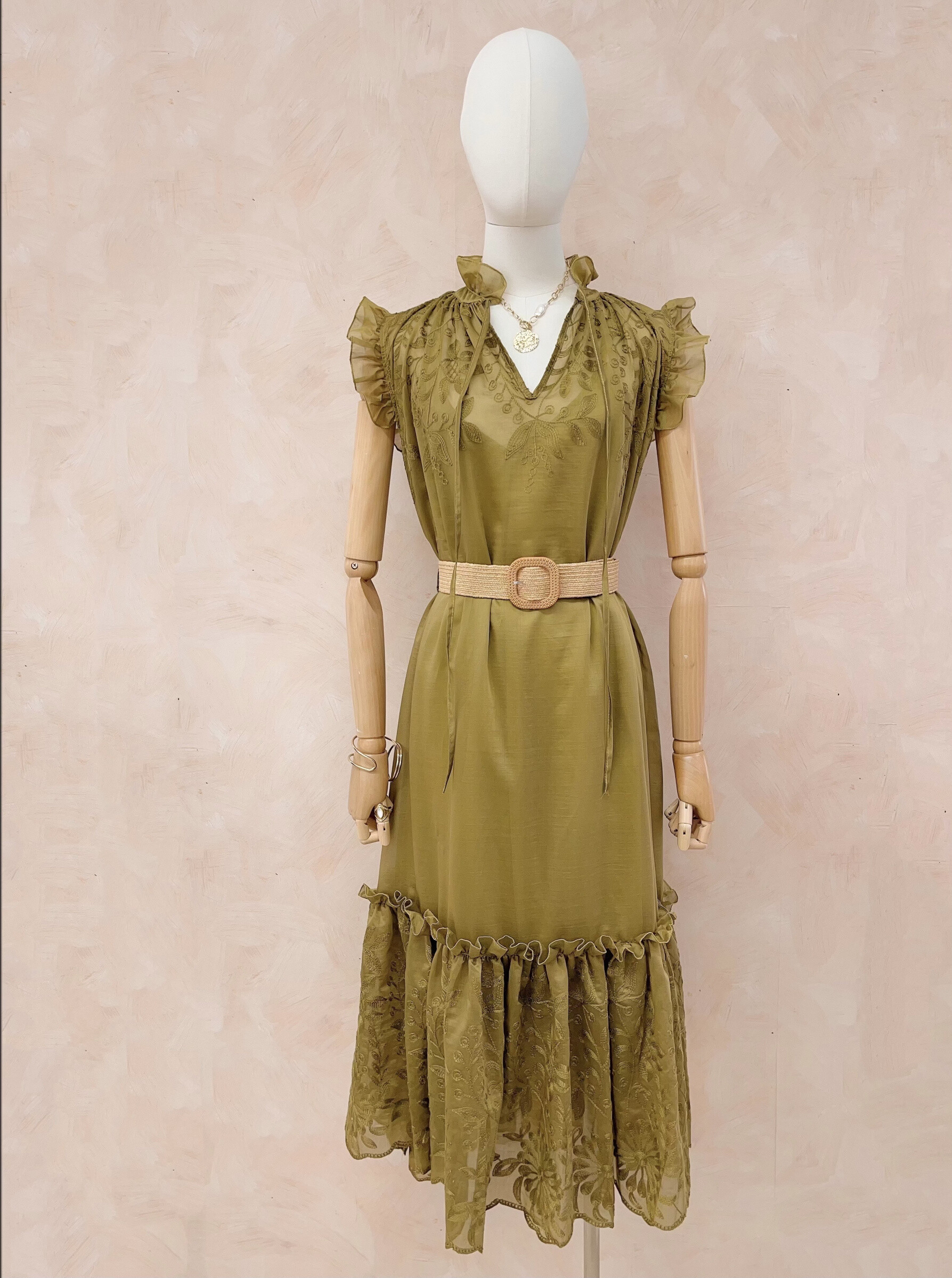 Wholesaler LUMINE - Tencell dress with embroidery