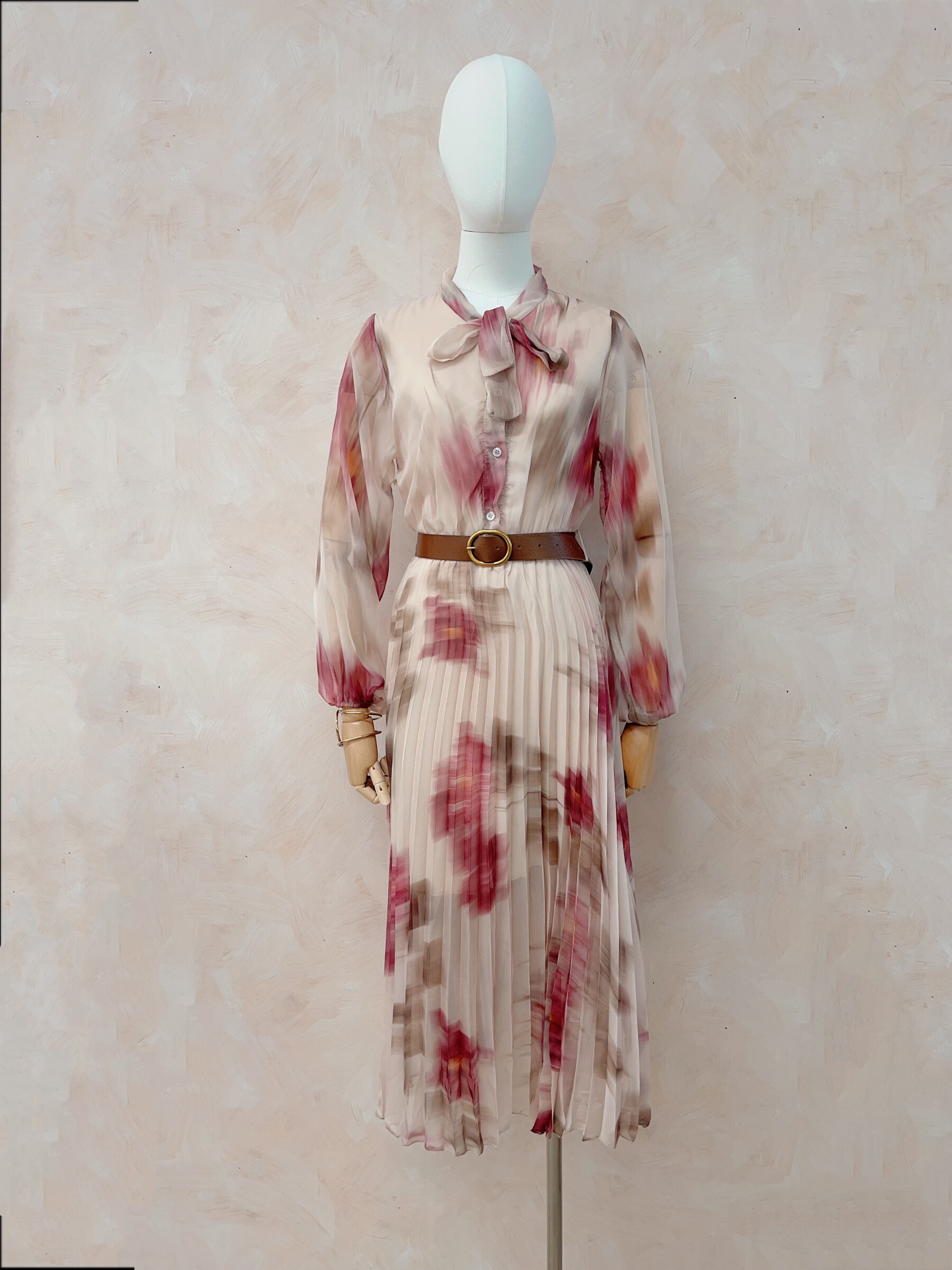 Wholesaler LUMINE - Printed viscose dress with belt