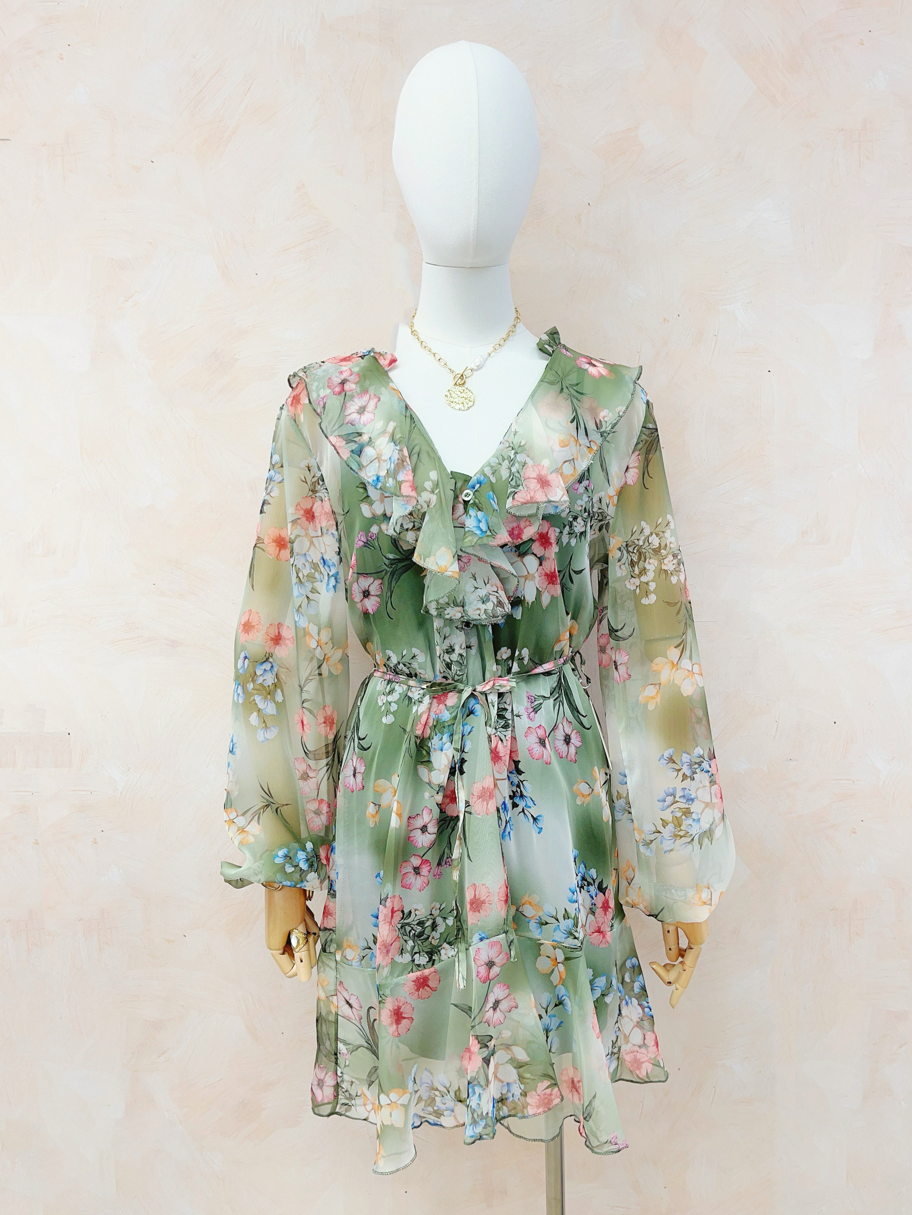 Mayorista LUMINE - Vestido de voile estampado