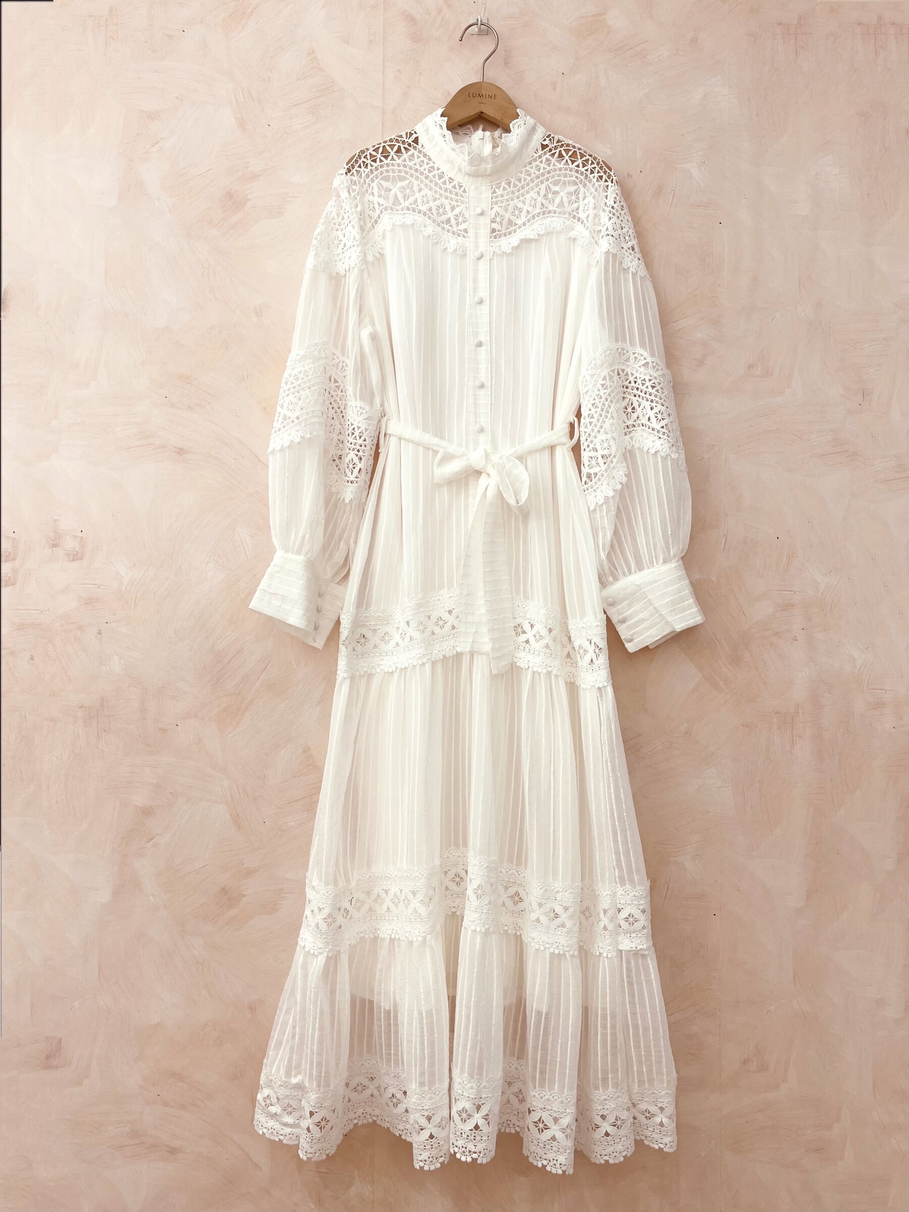 Wholesaler LUMINE - Long cotton dress with embroidery