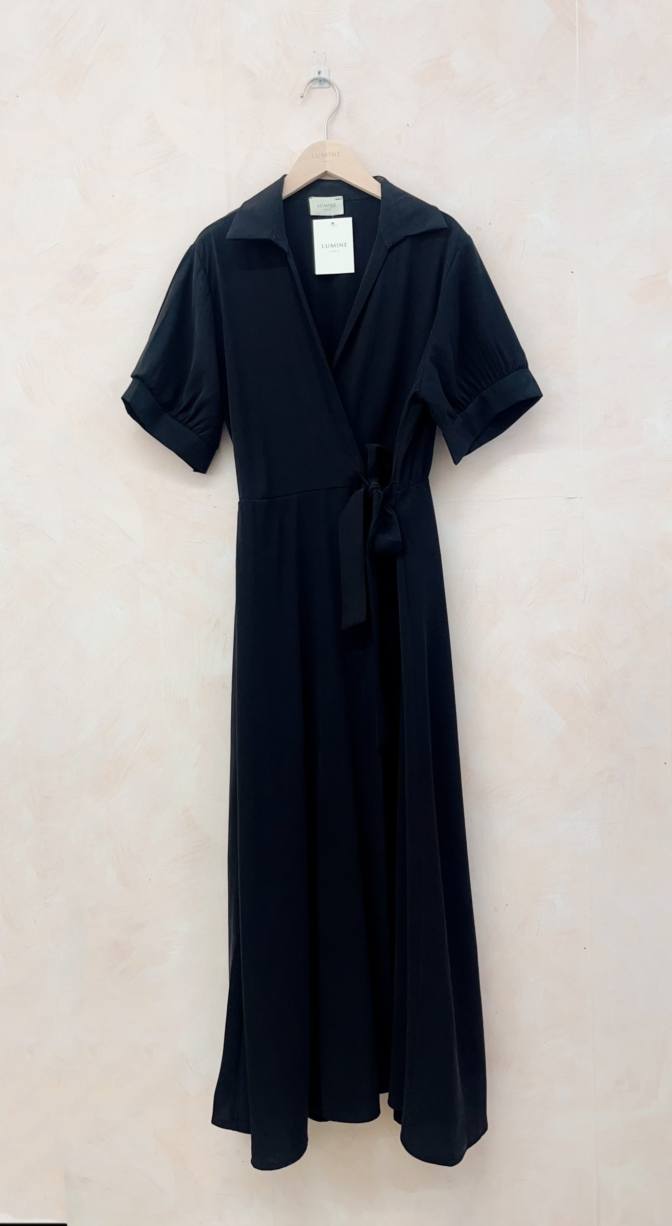 Mayorista LUMINE - Vestido cruzado de manga corta