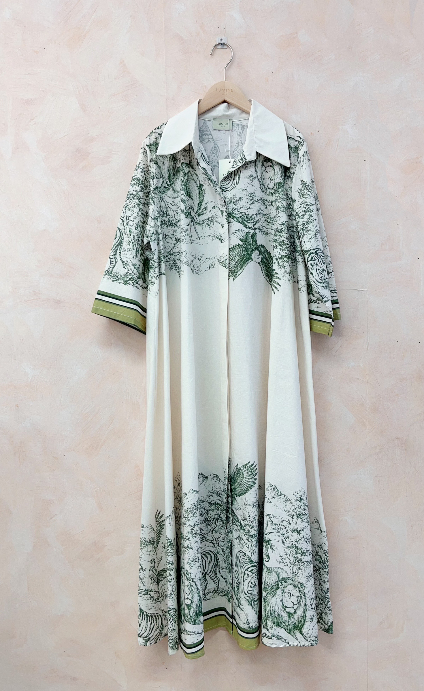 Mayorista LUMINE - Vestido camisero estampado