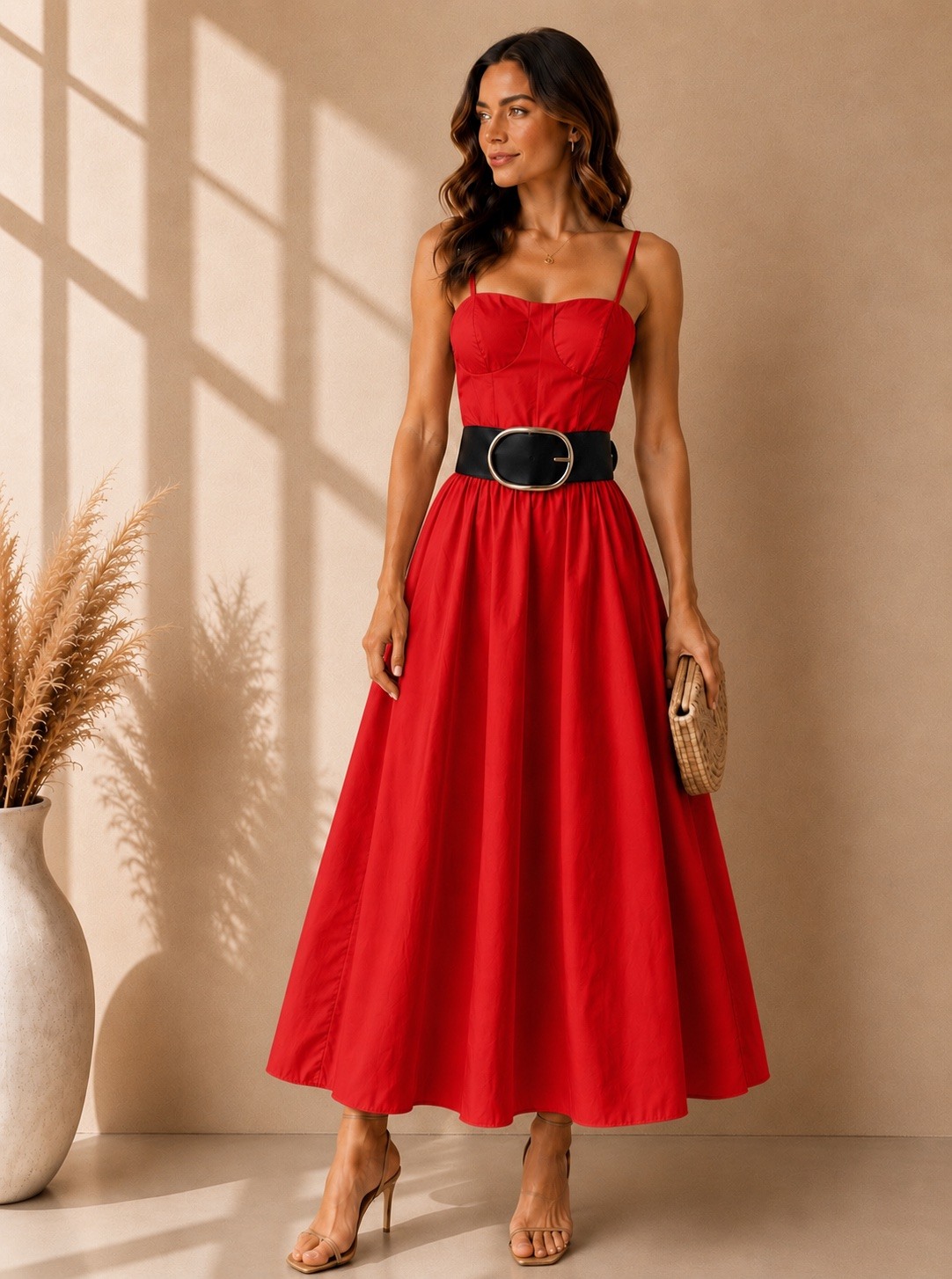 Grossiste LUMINE - Robe large ceinture