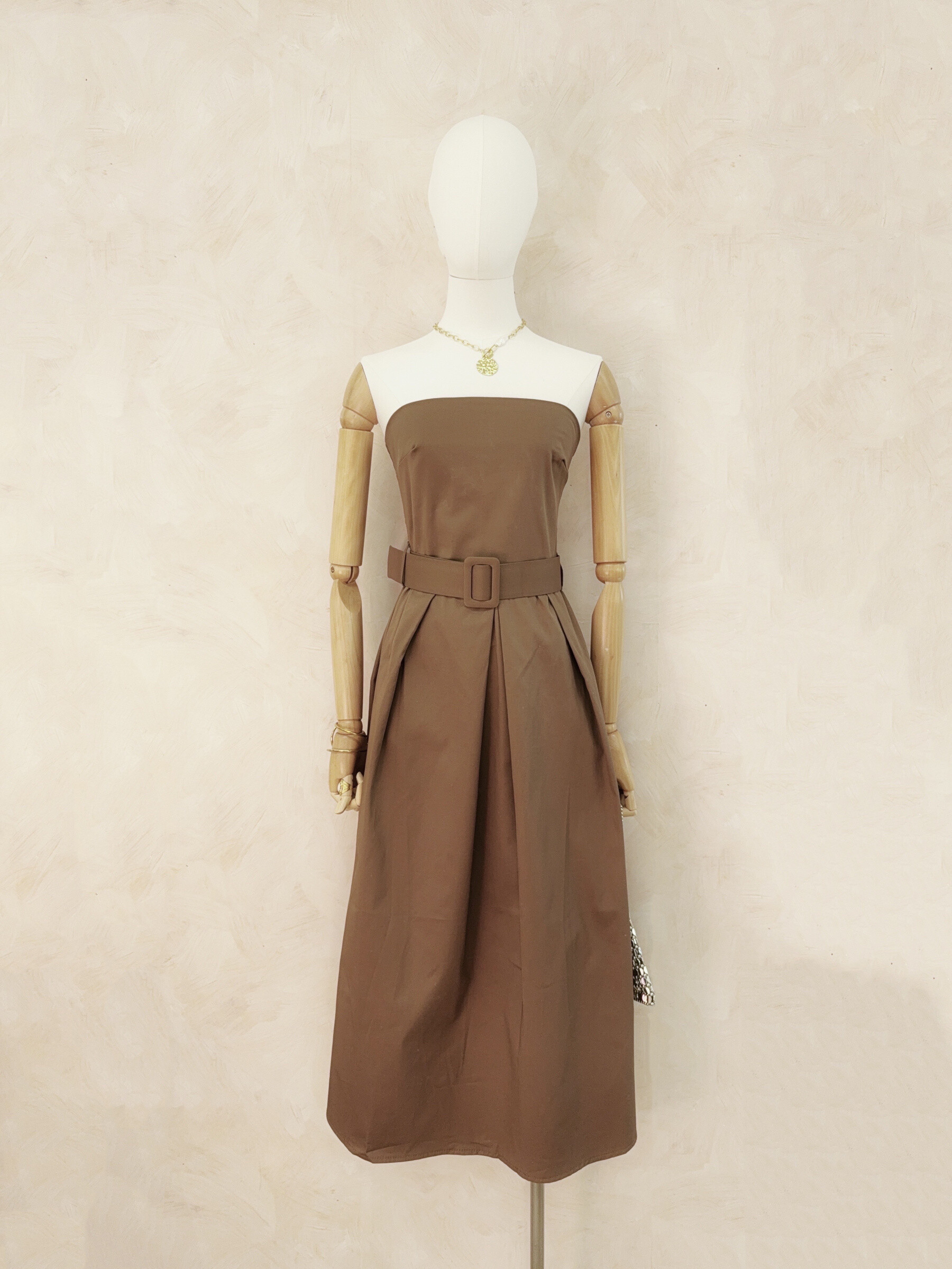 Wholesaler LUMINE - Ceintured strapless dress
