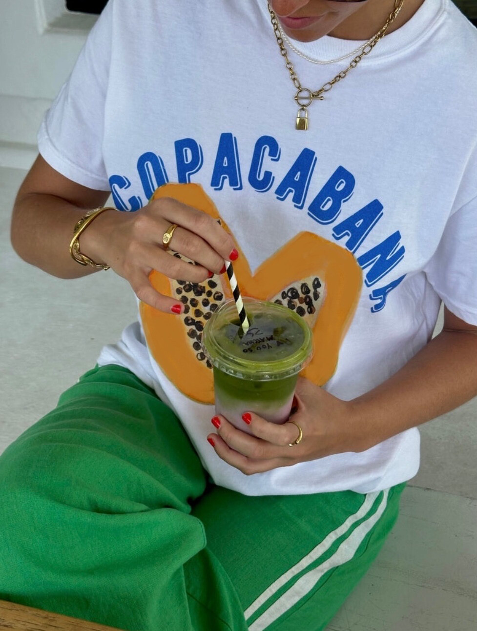 Wholesaler LUMINE - Papaya print cotton t-shirt