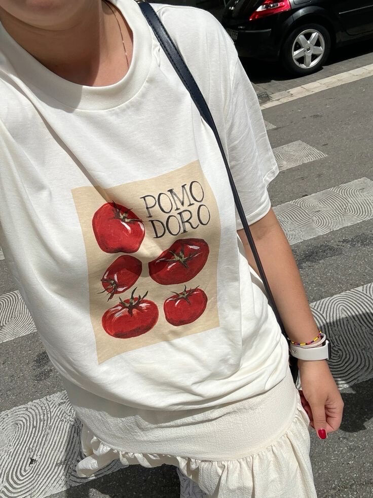 Wholesaler LUMINE - Pomo doro printed cotton t -shirt