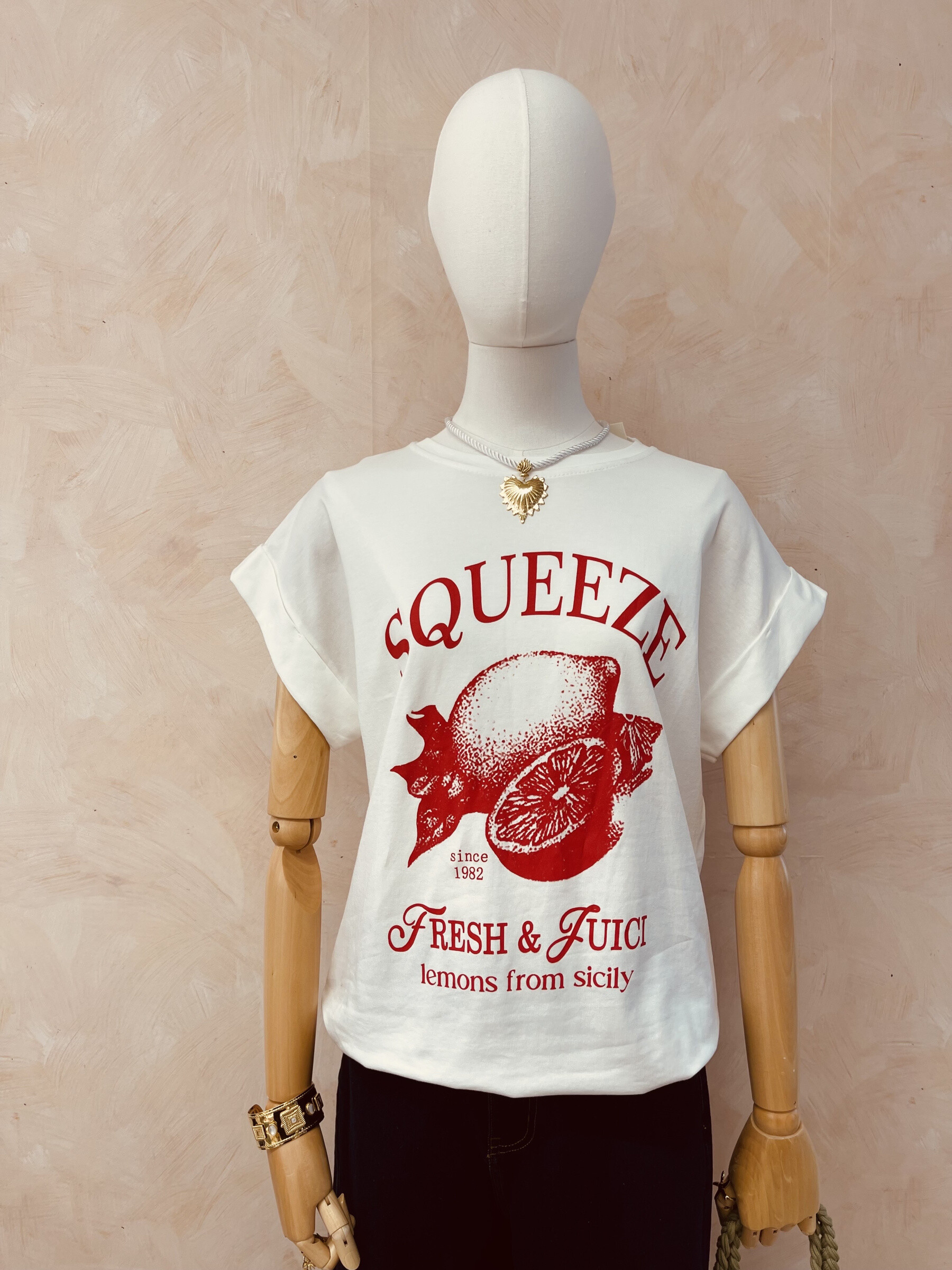 Wholesaler LUMINE - Squeeze printed cotton t -shirt