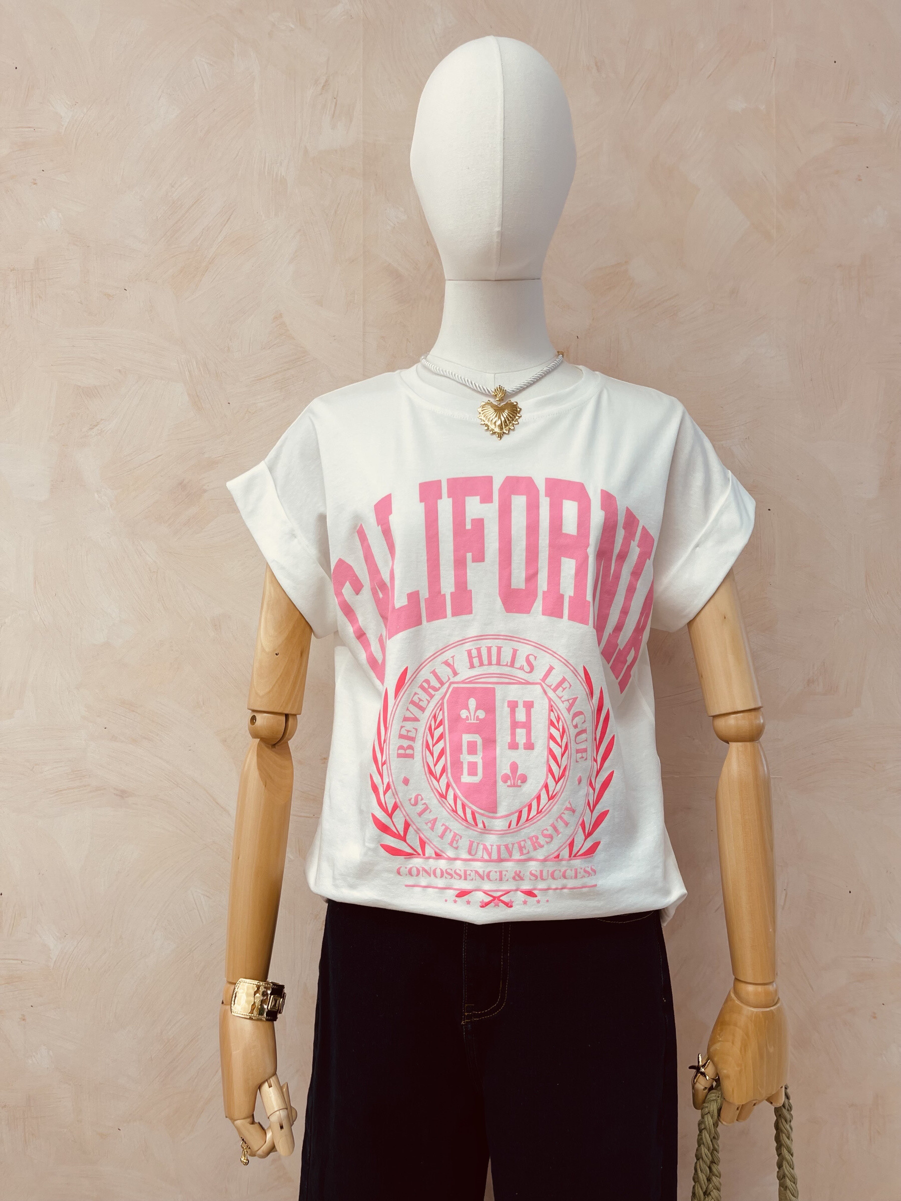 Wholesaler LUMINE - California printed cotton t-shirt