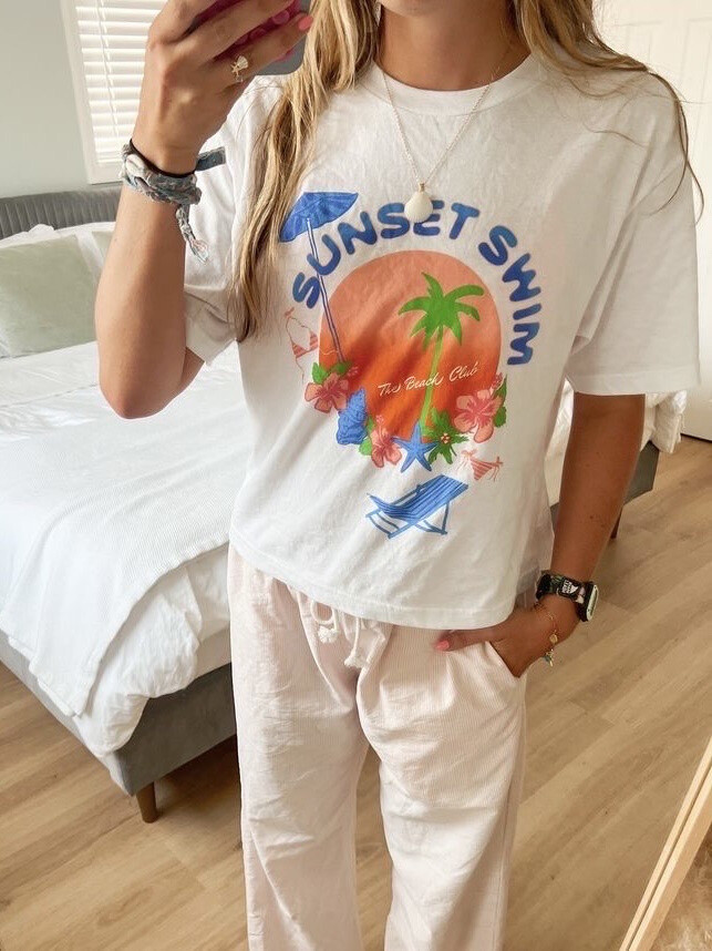 Wholesaler LUMINE - Sunset printed cotton t -shirt