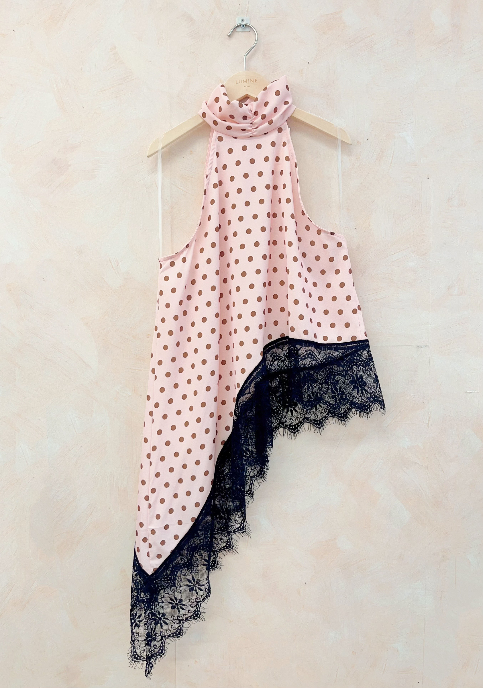 Grossiste LUMINE - Top à pois dentelle