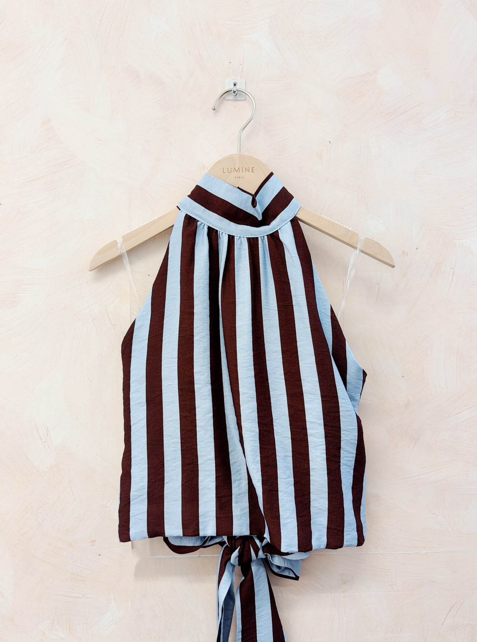 Wholesaler LUMINE - Backless striped viscose top