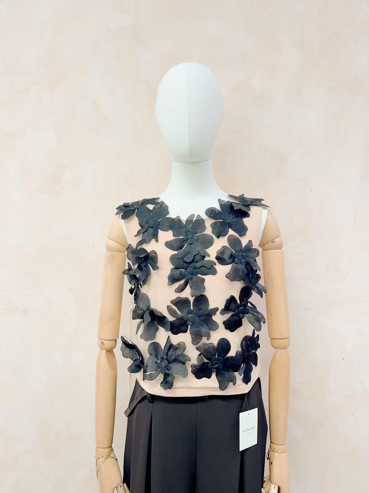 Grossiste LUMINE - Top mousseline fleur