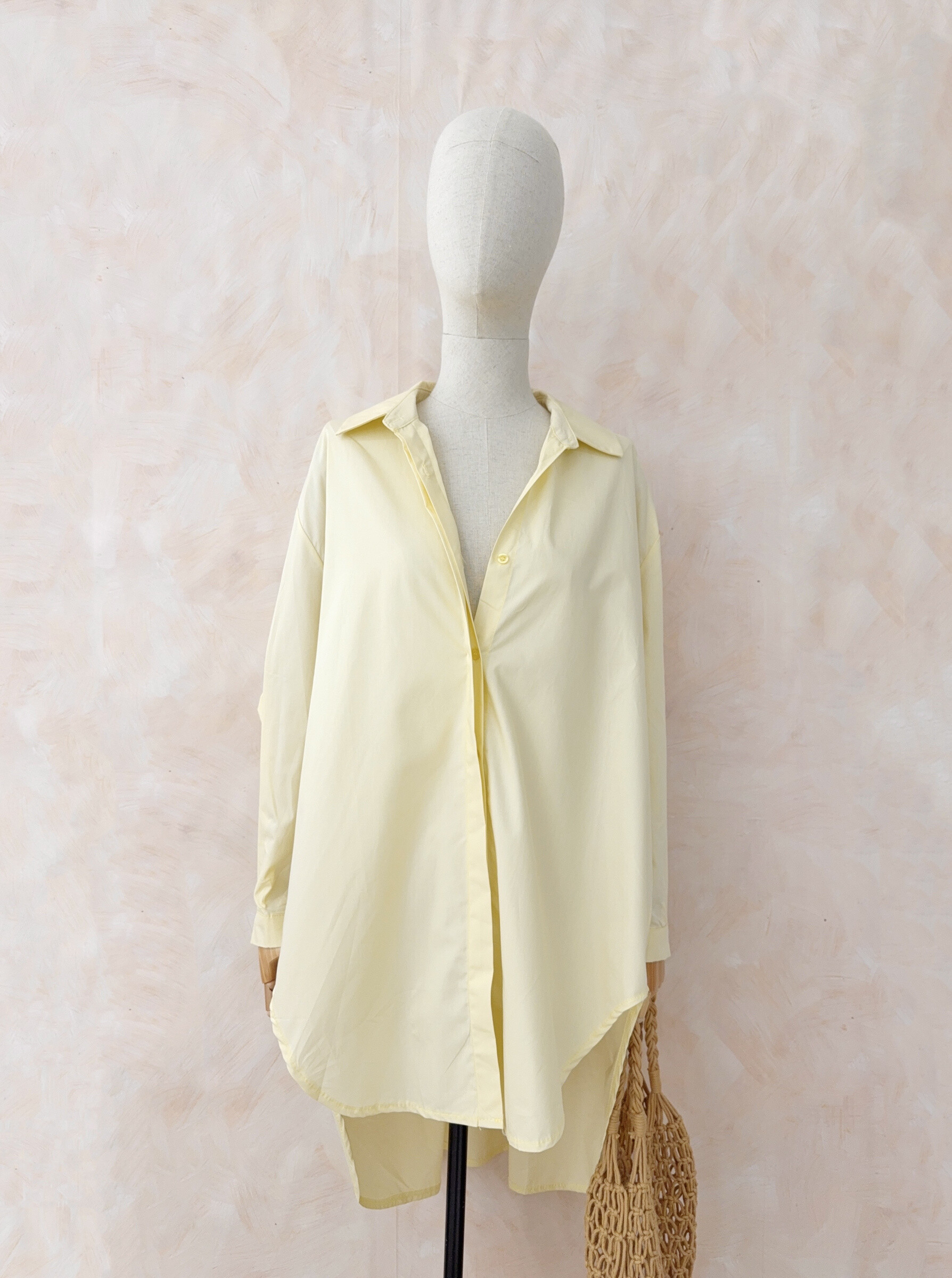 Grossiste LUMINE - Robe tunique en coton popeline oversize