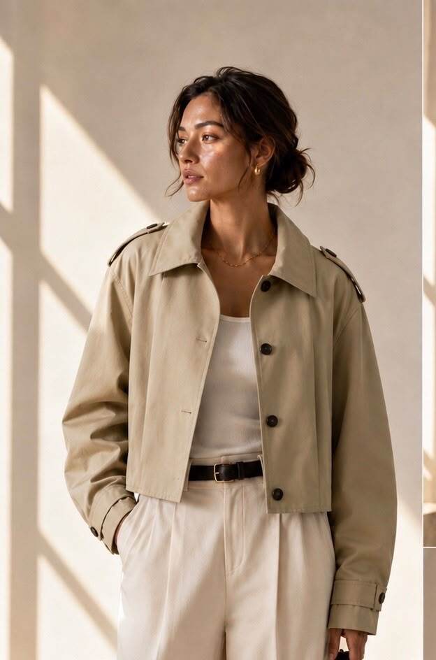 Wholesaler LUMINE - Short pleated trench coat