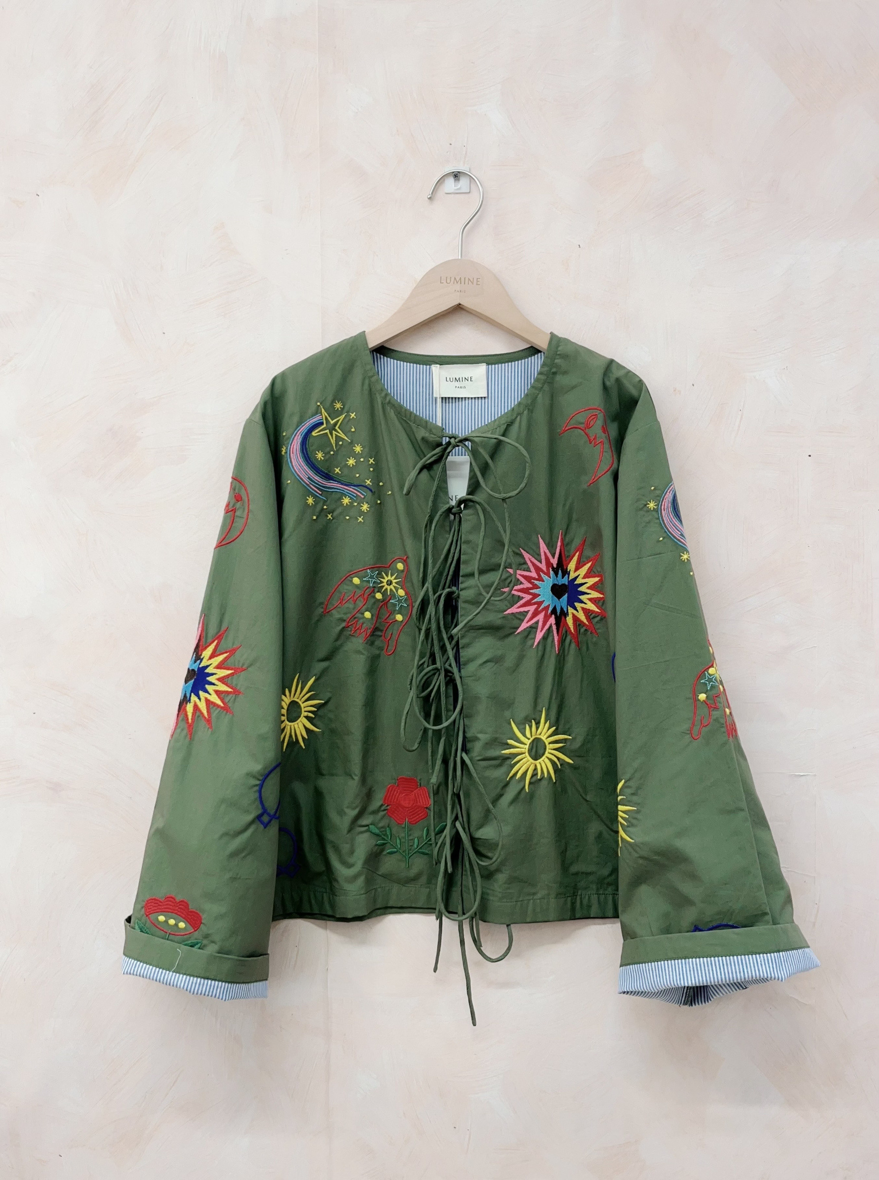 Grossiste LUMINE - Veste double rayure brode