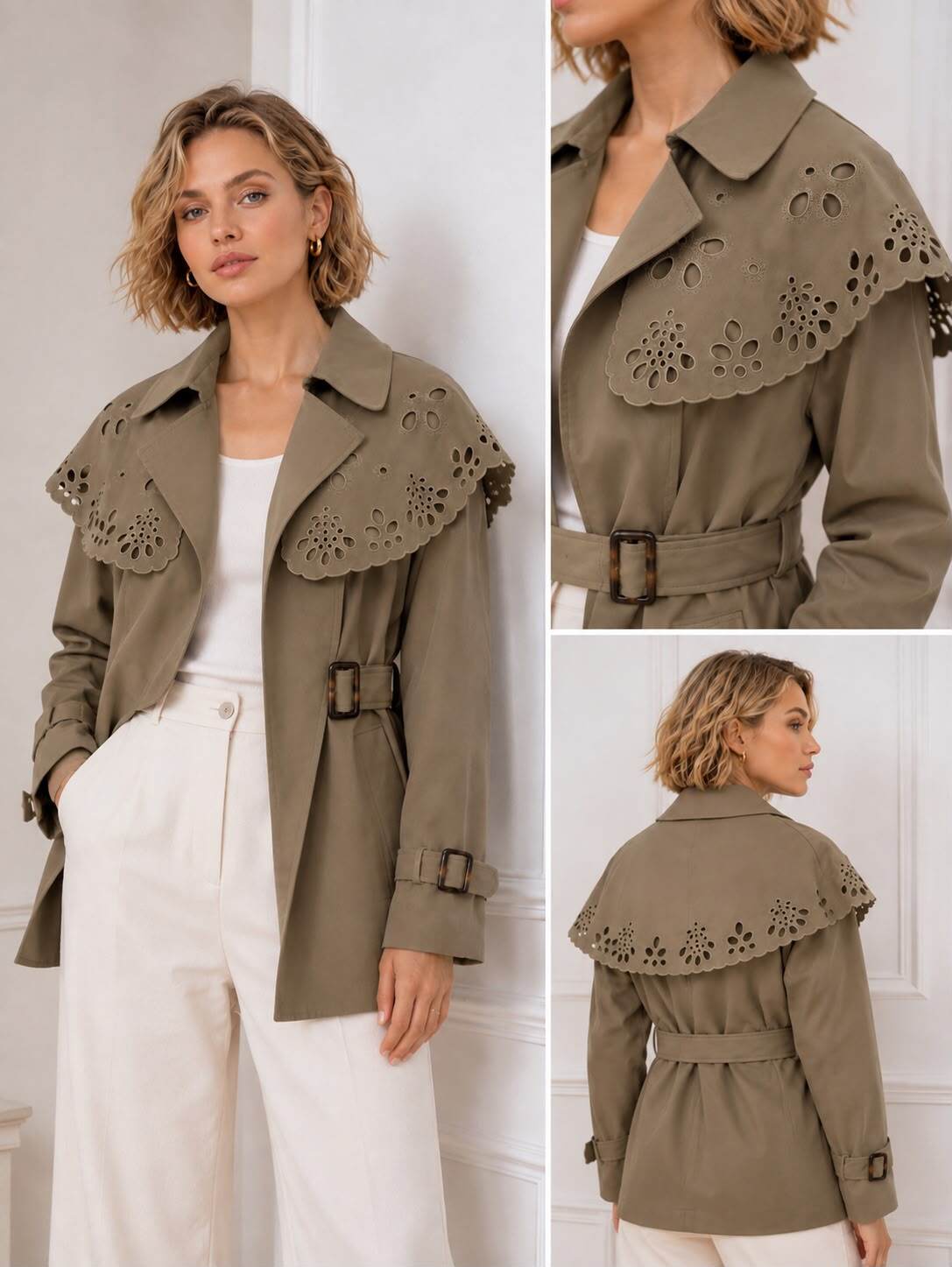 Grossiste LUMINE - Trench avec broderie