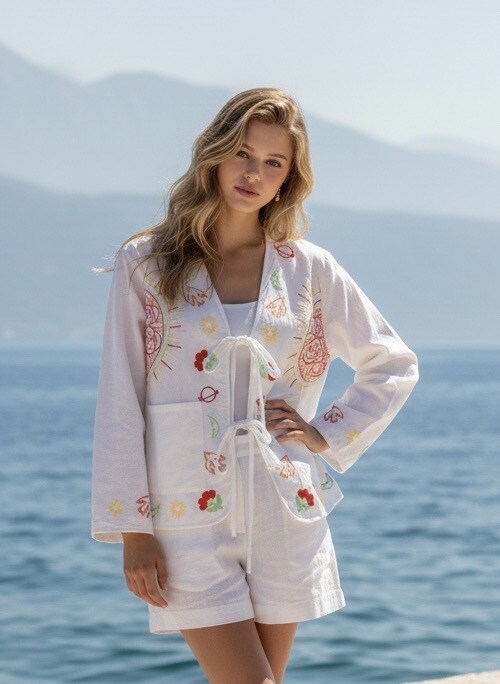 Grossiste LUMINE - Veste double brode