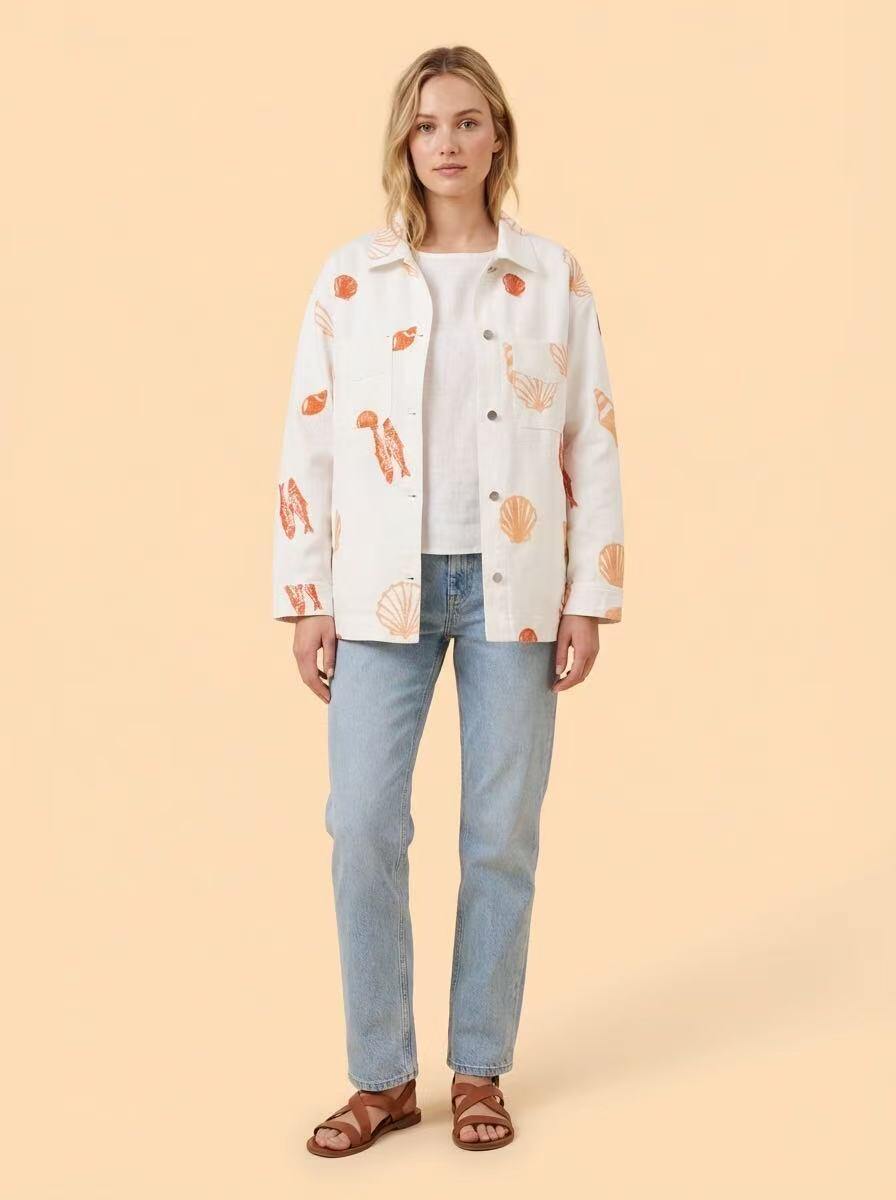Grossiste LUMINE - Veste brodée coquillage