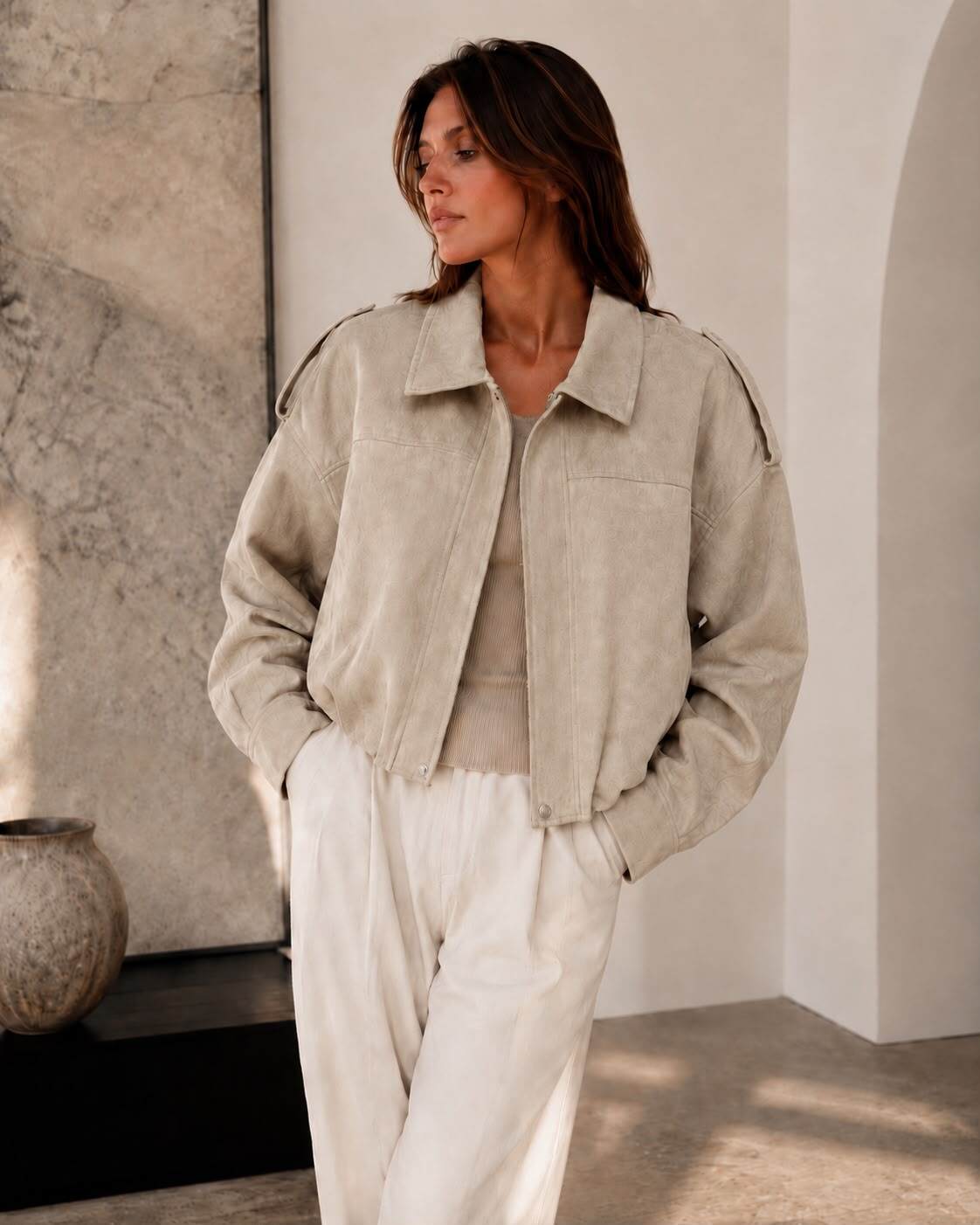 Wholesaler LUMINE - Suede jacket