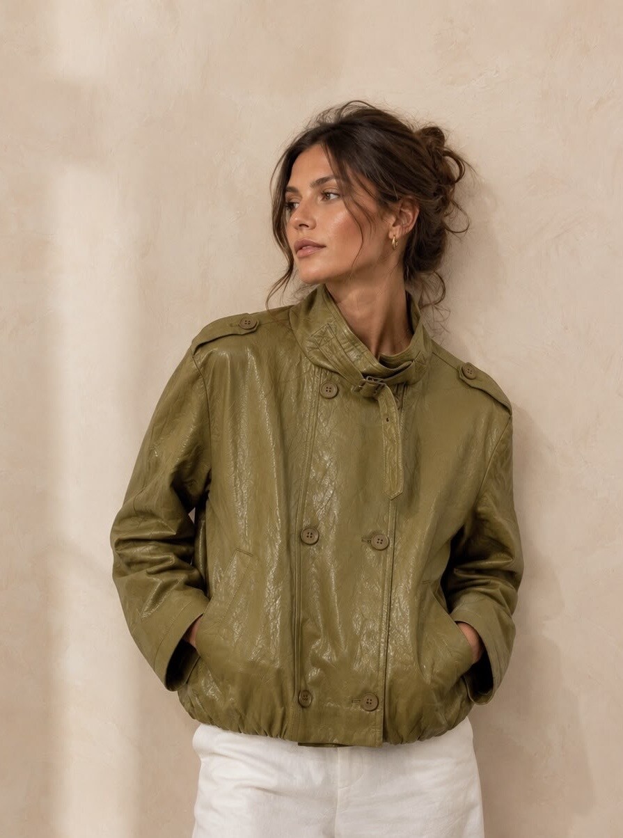 Großhändler LUMINE - Kurze Jacke mit Lamm-Touch