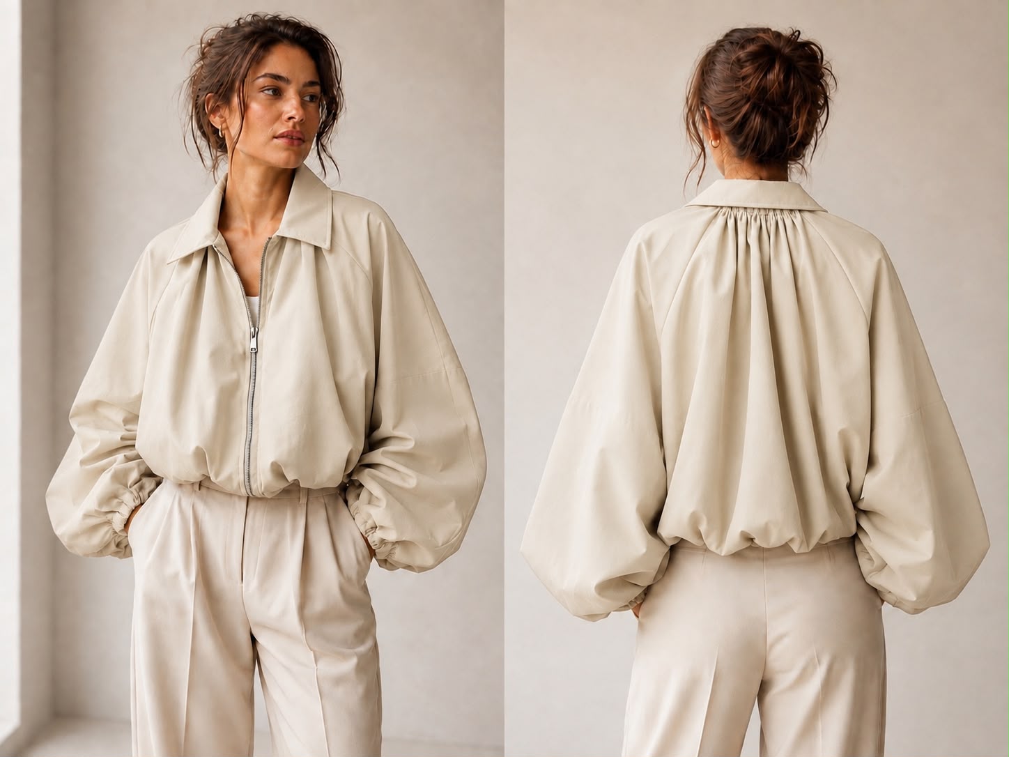 Grossiste LUMINE - Veste courte manche ballon