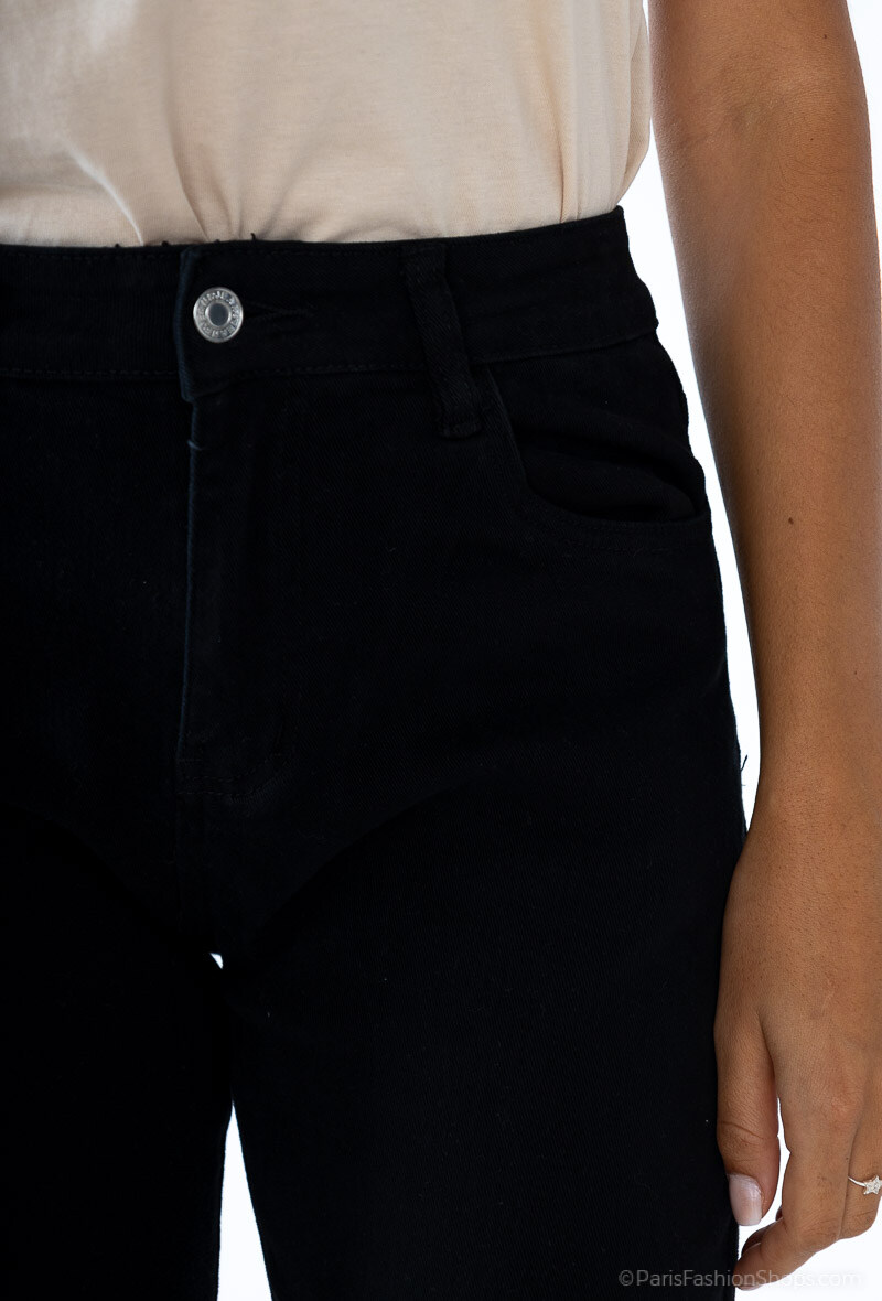 Shape Pantalon Flare Moulant Noir Taille Basse | Shape | PLT FR
