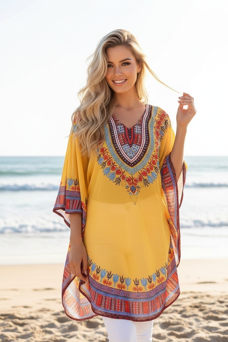 Mayorista Lusa Mode OUTLET - Poncho estampado con strass