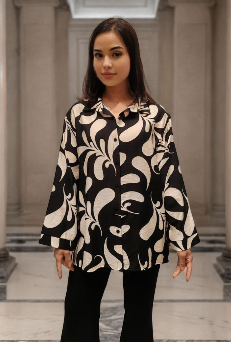 Wholesaler Lusa Mode - Blouse shirt printed with original and classic pattern