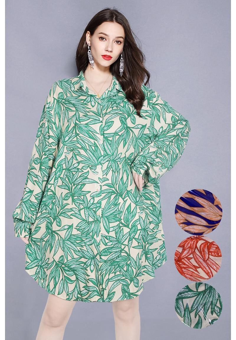 Wholesaler Lusa Mode - Tropical flowery selma longma shirt blouse