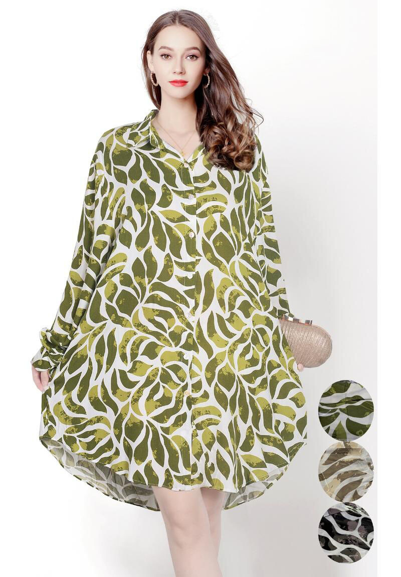 Wholesaler Lusa Mode - Tropical flowery selma longma shirt blouse