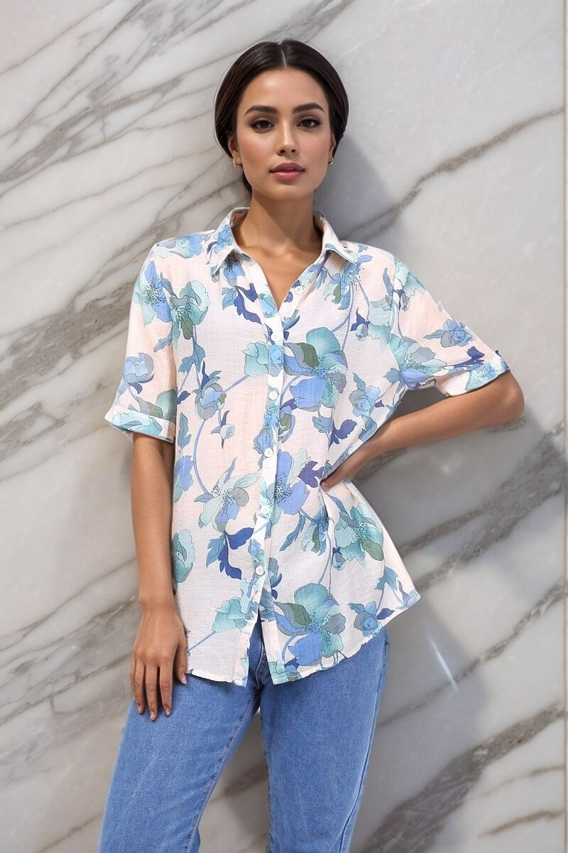 Grossista Lusa Mode - Camicia floreale in lino