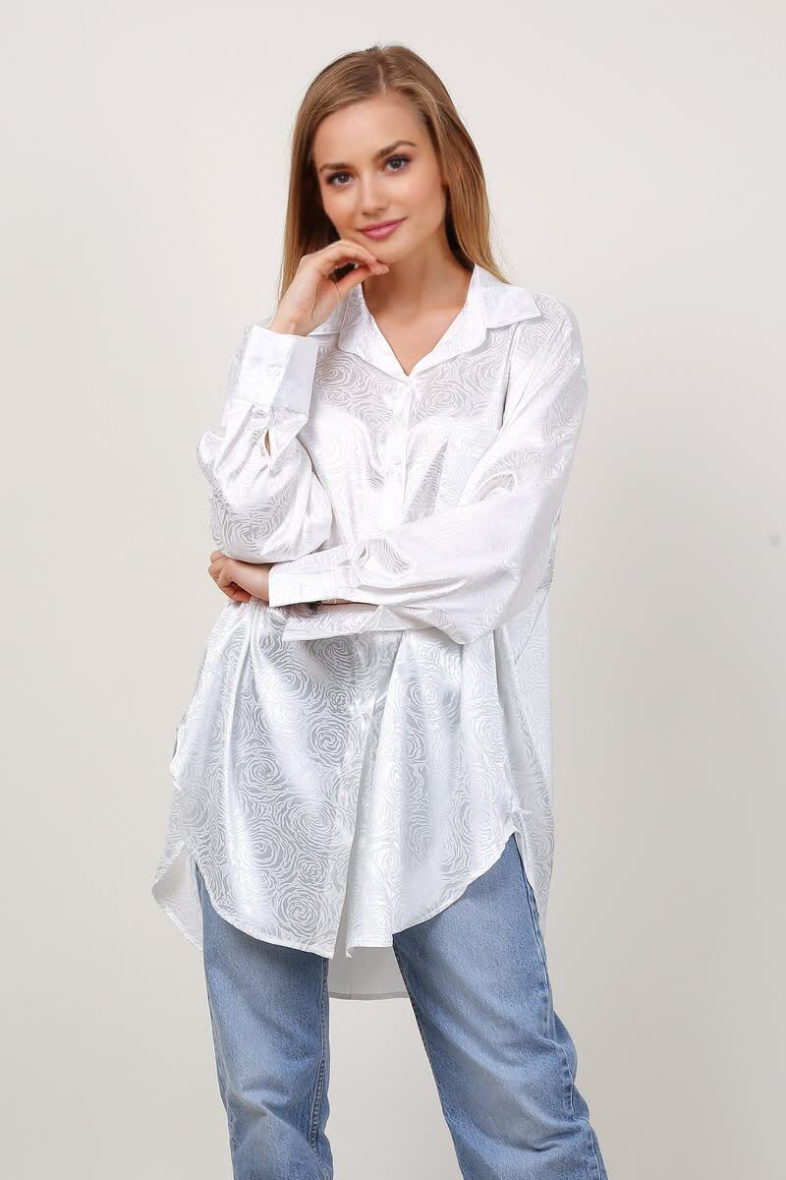 Grossiste Lusa Mode - Chemise imprimée uni oversize