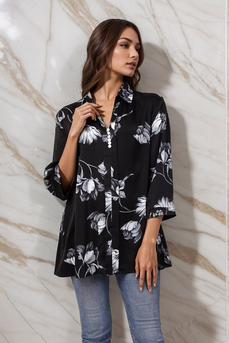 Mayorista Lusa Mode - Camisa estampada florida distribuida