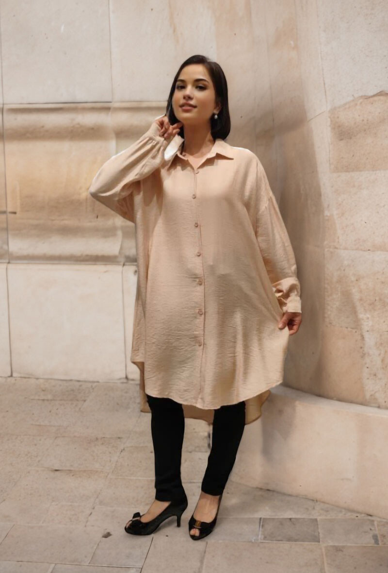 Grossista Lusa Mode - Camicia a maniche lunghe tinta unita