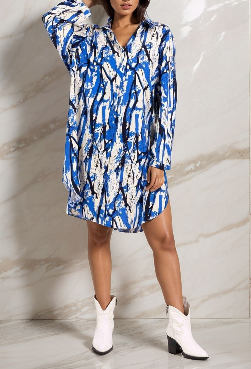 Grossiste Lusa Mode - Chemise Julia imprimée abstraite