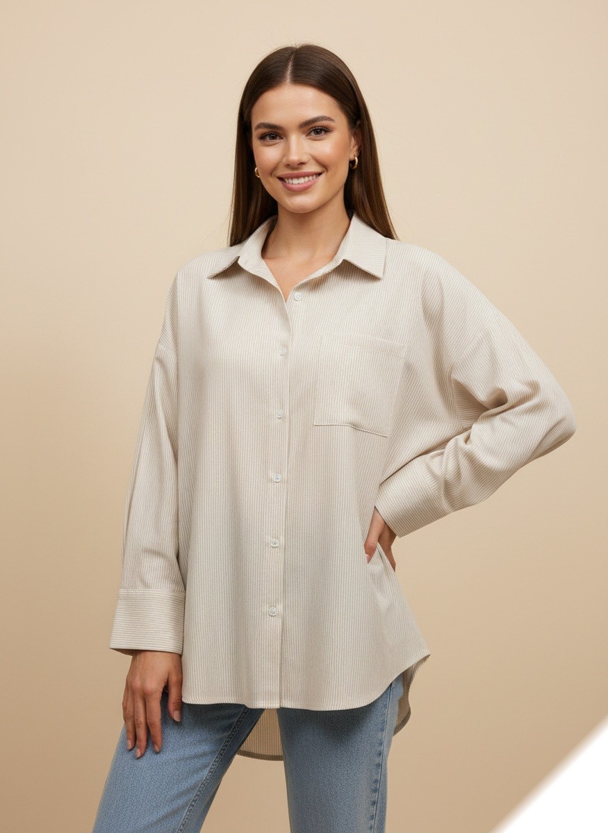 Mayorista Lusa Mode - Camisa a rayas con bolsillo