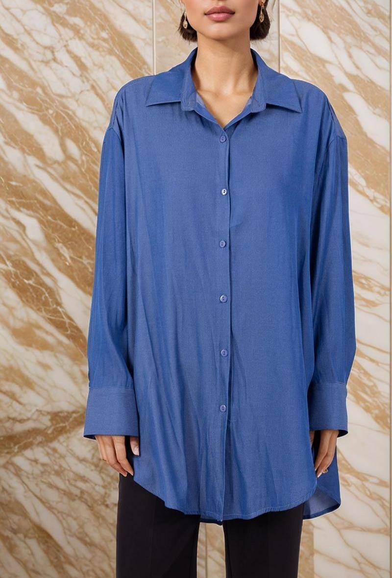 Mayorista Lusa Mode - Camisas de color denim liso en una tela muy agradable