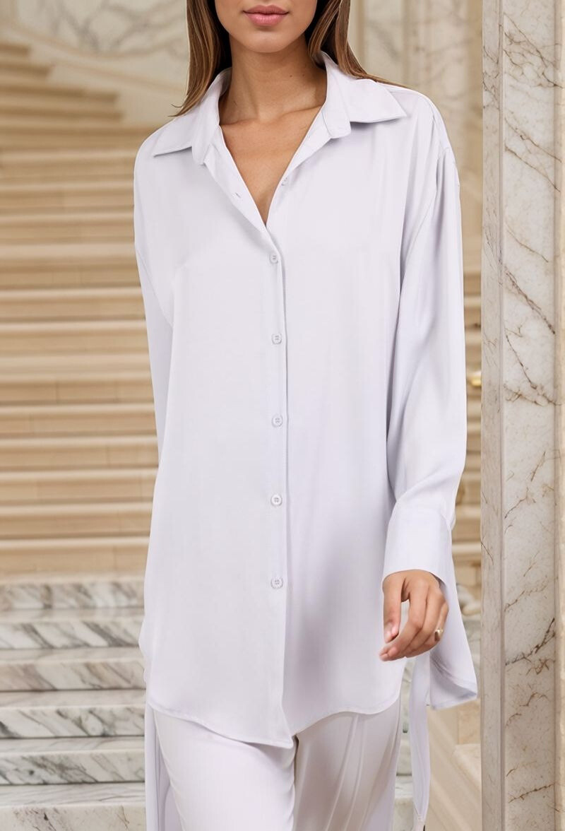 Grossista Lusa Mode - Camicia in tessuto in crepe unite
