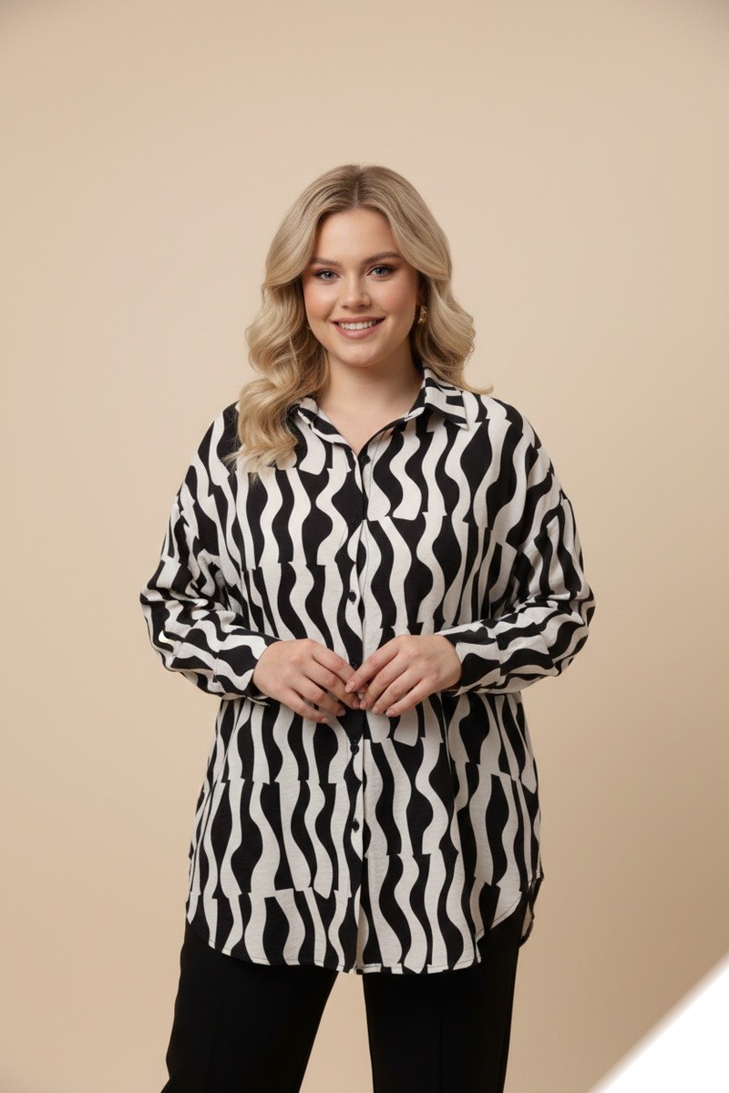 Mayorista Lusa Mode - Camisa estampada a rayas de manga larga