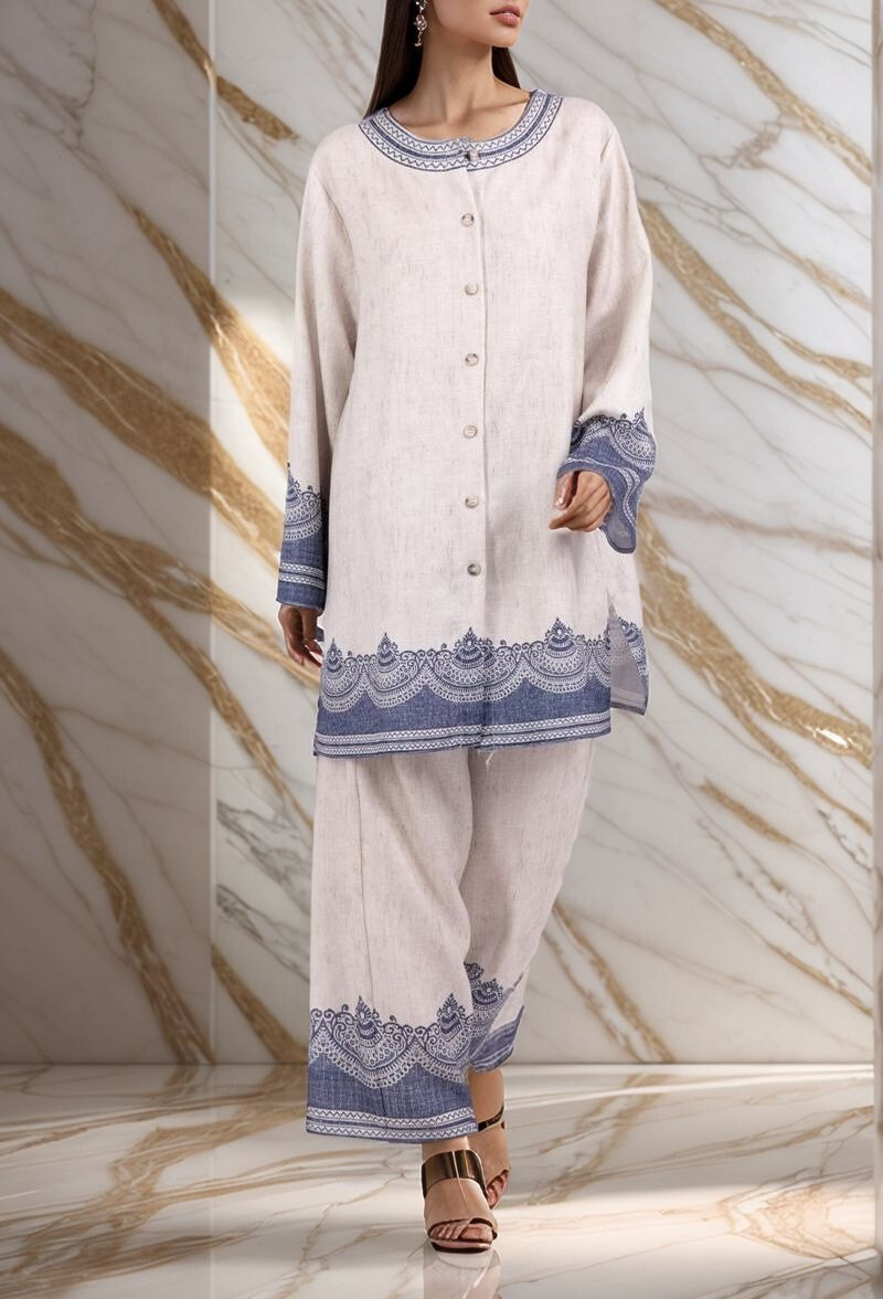 Grossiste Lusa Mode - Ensemble chemise et pantalon imprimé élégant