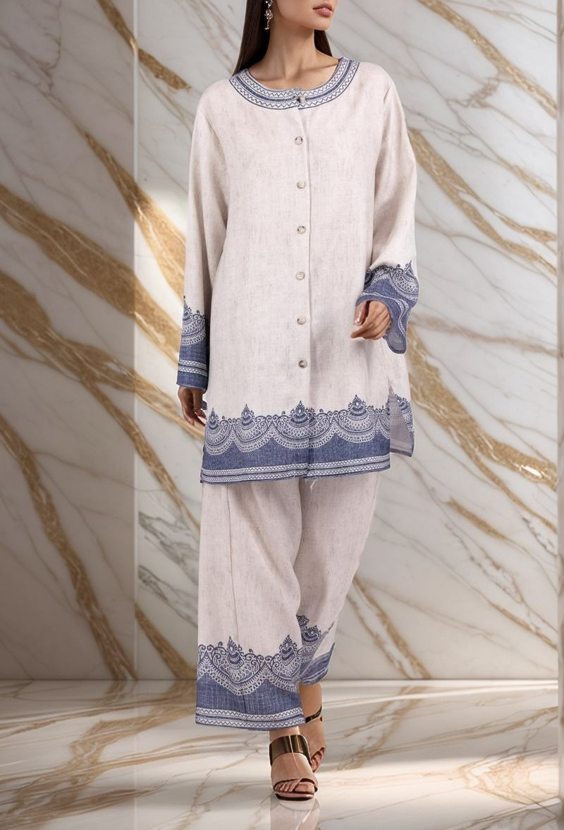 Wholesaler Lusa Mode - Elegant printed shirt and pants set