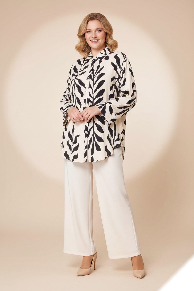 Grossista Lusa Mode - Completo camicia e pantaloni Nadia con stampa floreale
