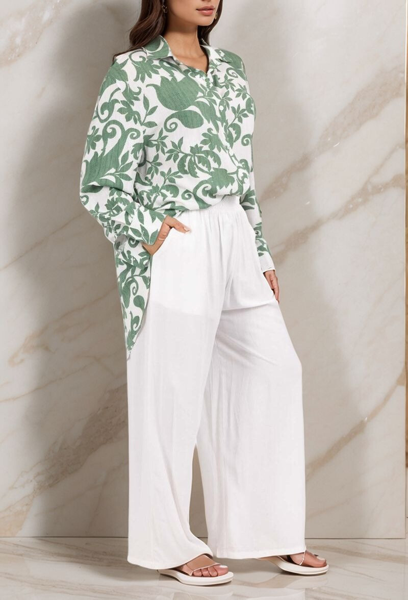 Wholesaler Lusa Mode - Nadia shirt and pants set with floral print