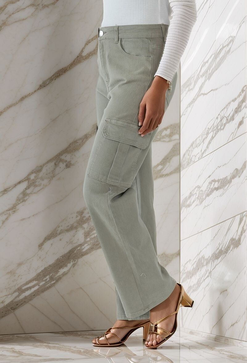 Großhändler Lusa Mode - Stretch-Cargo-Jeans, Größen 36-44