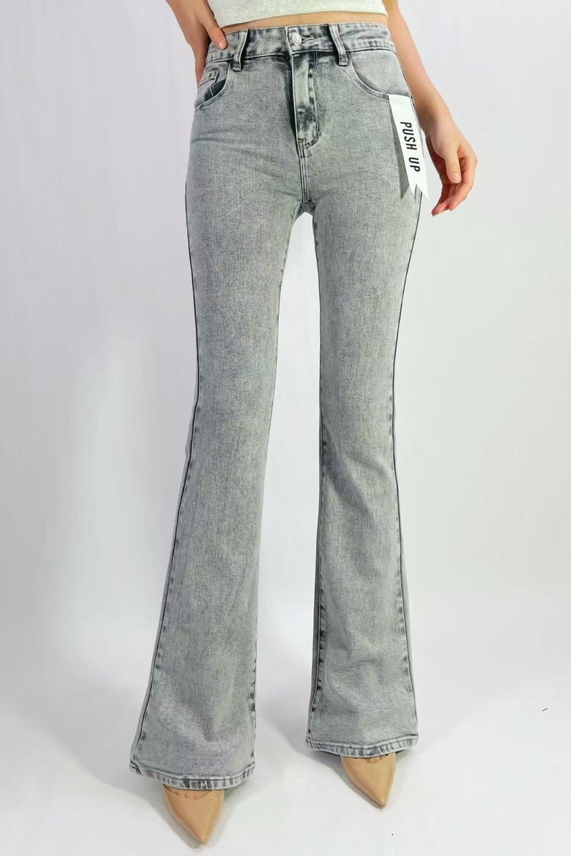 Grossiste Lusa Mode - Jean premium push up flare stretch effet délavé T36-T46