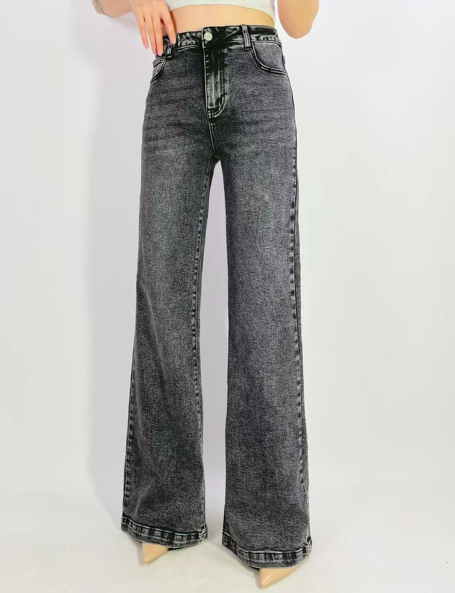 Grossiste Lusa Mode - Jean premium stretch wide leg T38-T48